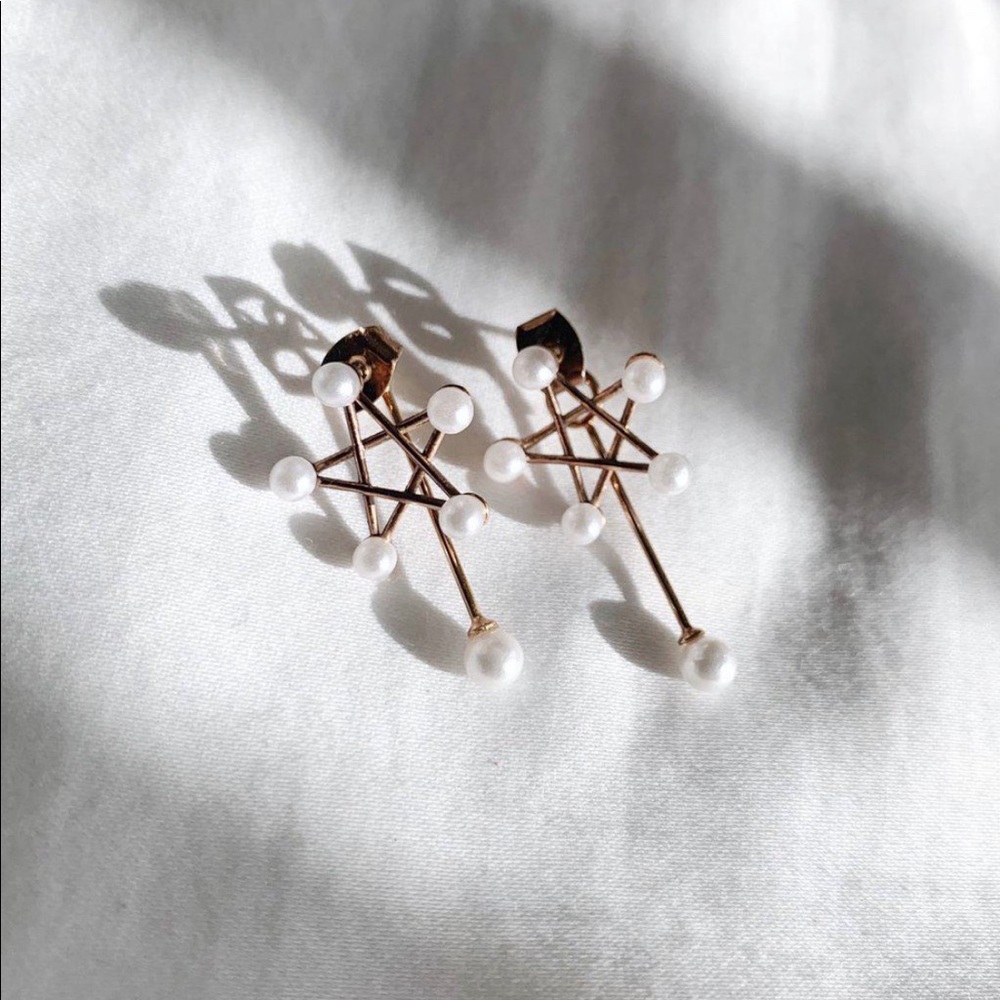 Pearly Star Earrings